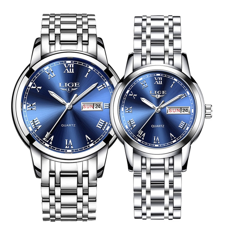 Couple Watches for Lovers Quartz Wristwatch Fashion Business Men Women Gift - lecapmode