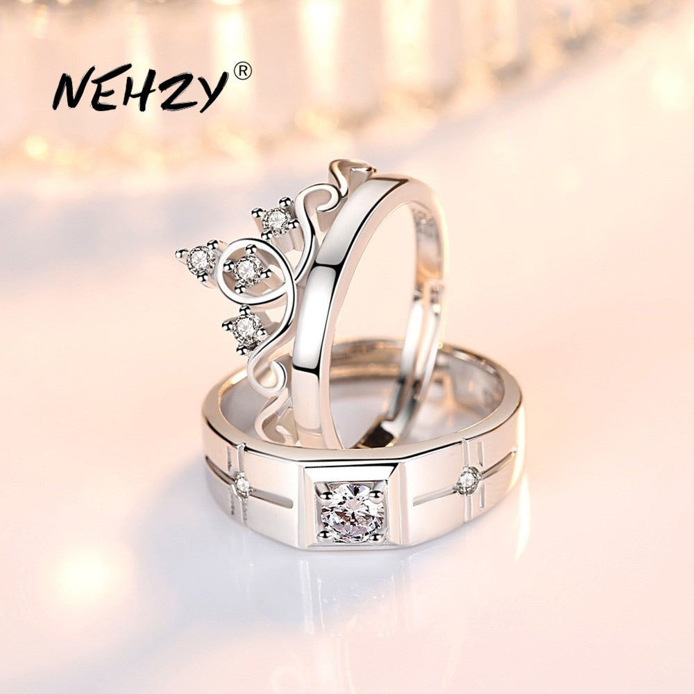 New Jewelry Fashion Couple Ring Engagement Wedding Anniversary Gift Woman Man Crow - lecapmode