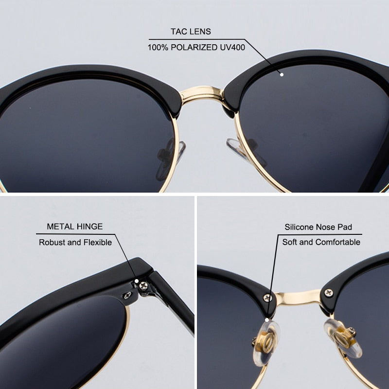 Vintage Polarized Sunglasses Women 2022 Retro Round Sunglasses - lecapmode