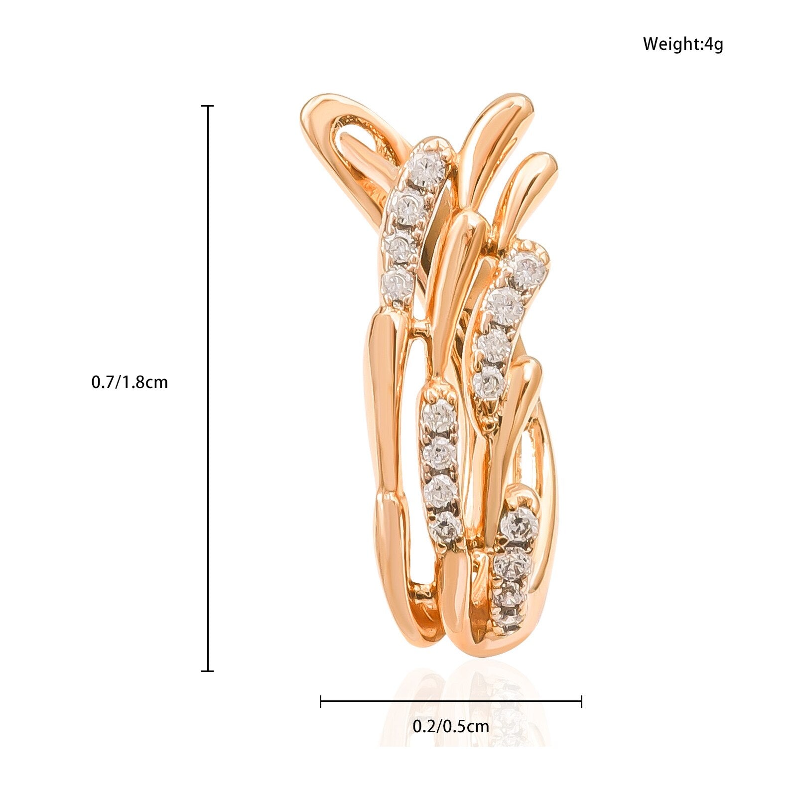 Rose Gold Stud High Quality Copper Classic Jewelry Zircon Earrings Woman Gift - lecapmode