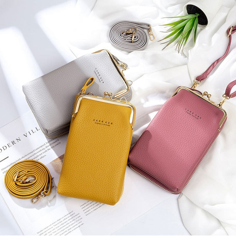 Fashion Small Crossbody Bags Women Mini Matte Leather Shoulder Purse Messenger Clutch - lecapmode