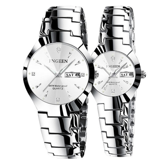 Couple Watches for Lovers Quartz Wristwatch Fashion Business Men Women Gift - lecapmode