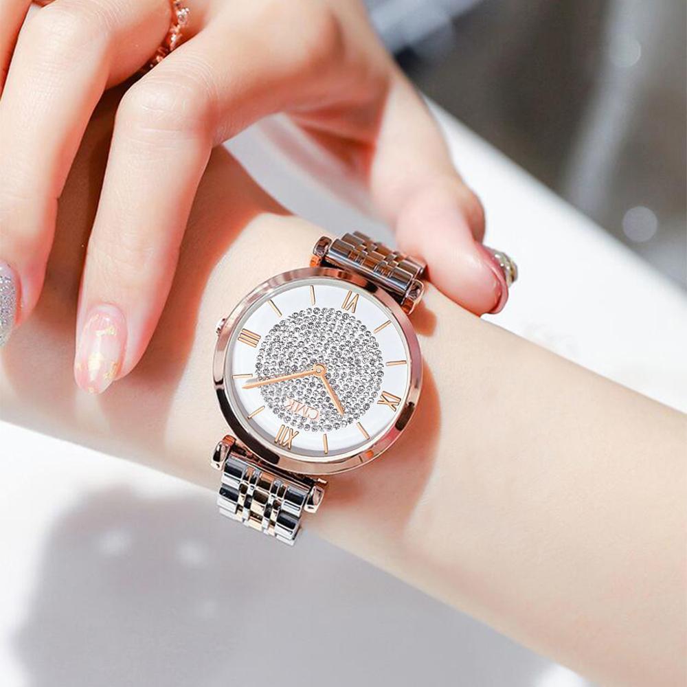 Luxury Women Watches Simple Elegant Ladies Watch Stainless Steel Metal - lecapmode