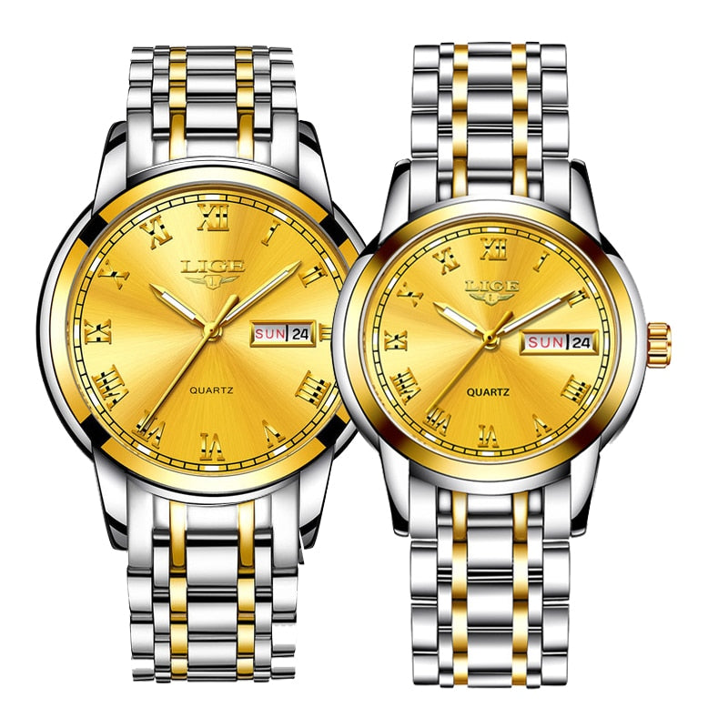 Couple Watches for Lovers Quartz Wristwatch Fashion Business Men Women Gift - lecapmode