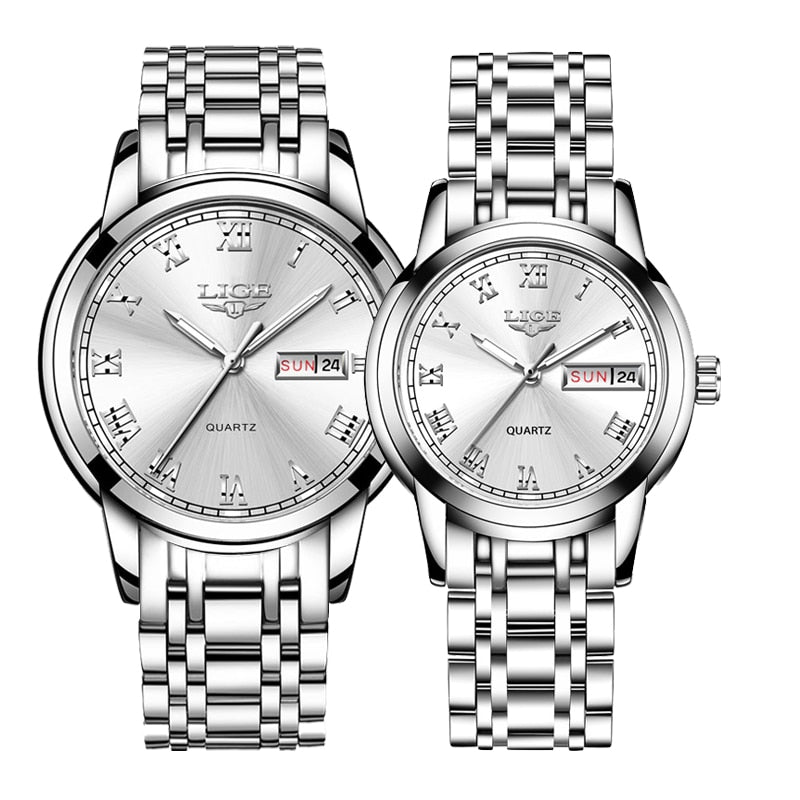 Couple Watches for Lovers Quartz Wristwatch Fashion Business Men Women Gift - lecapmode