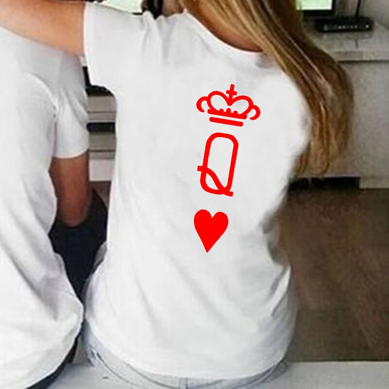 Print Lover Couple T-shirt Summer Funny Men Women Matching Clothes - lecapmode