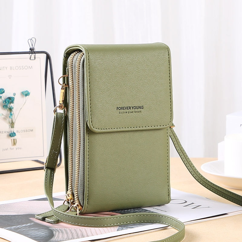 Mini PU Leather Phone Crossbody Bags for Women 2021 Summer Lady Shoulder Handbag Purse - lecapmode