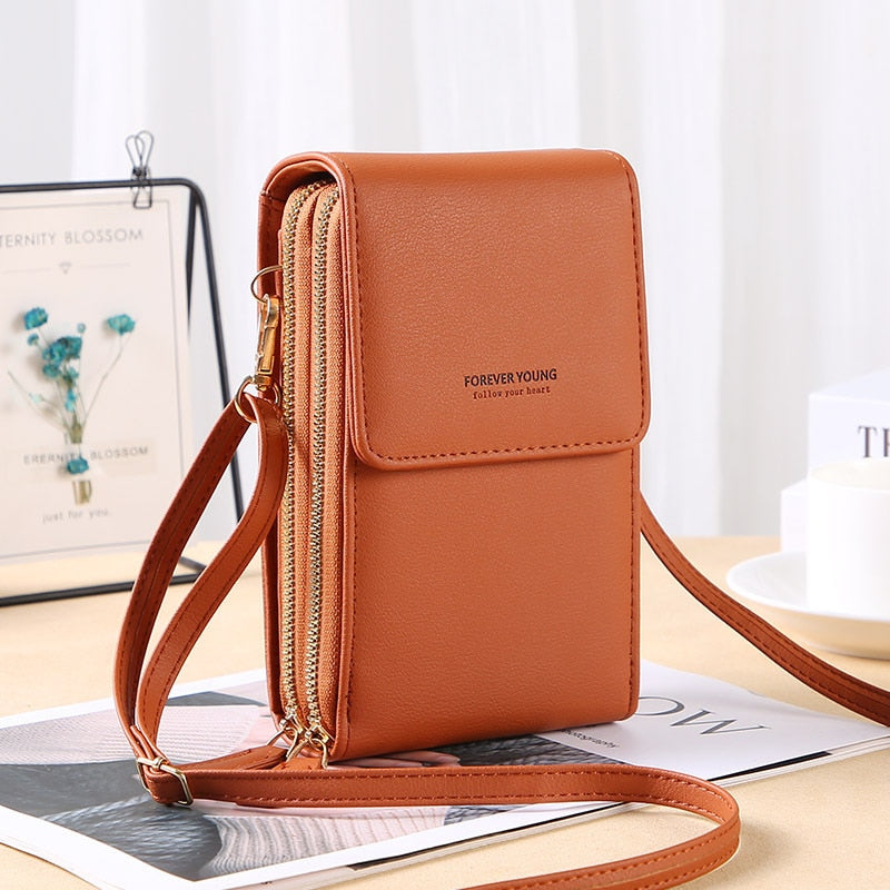 Mini PU Leather Phone Crossbody Bags for Women 2021 Summer Lady Shoulder Handbag Purse - lecapmode