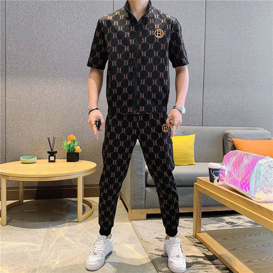 2021 summer new Outfits men Korean fashion clothes men set - lecapmode