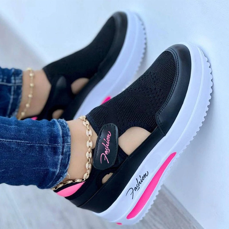 Women Sneakers Casual Shoes Ladies Running Female Platform Breathable Comfort Footwear - lecapmode