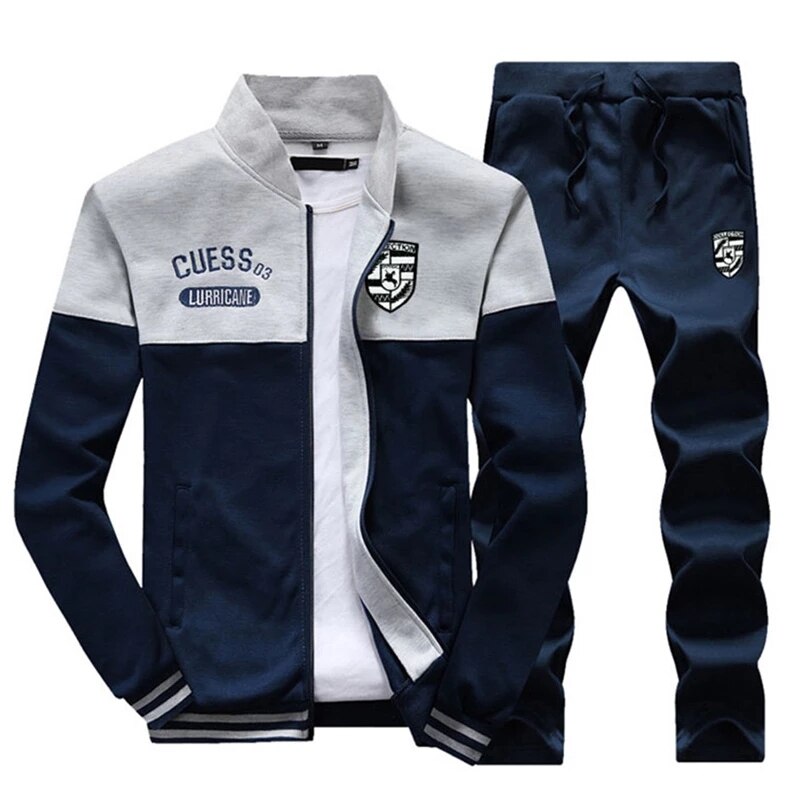 Tracksuit Men Clothes Set Fashion Sport Suit Sweatshirt Sweatpants - lecapmode