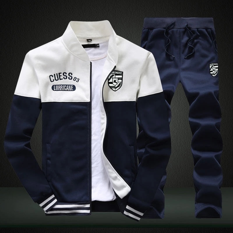 Tracksuit Men Clothes Set Fashion Sport Suit Sweatshirt Sweatpants - lecapmode