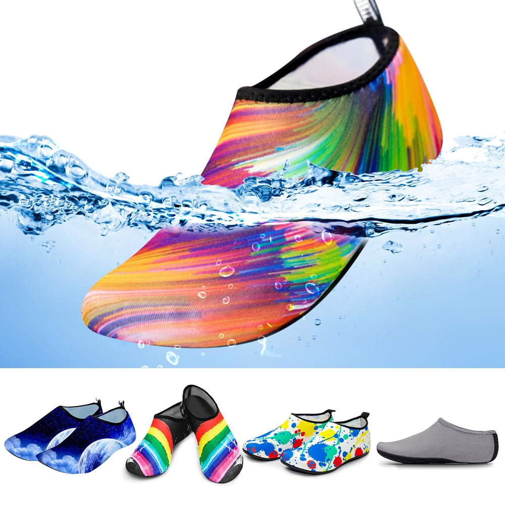 Unisex Water Shoes Swimming Diving Socks Summer Aqua Beach Sandal Flat Slipper for Men Women - lecapmode