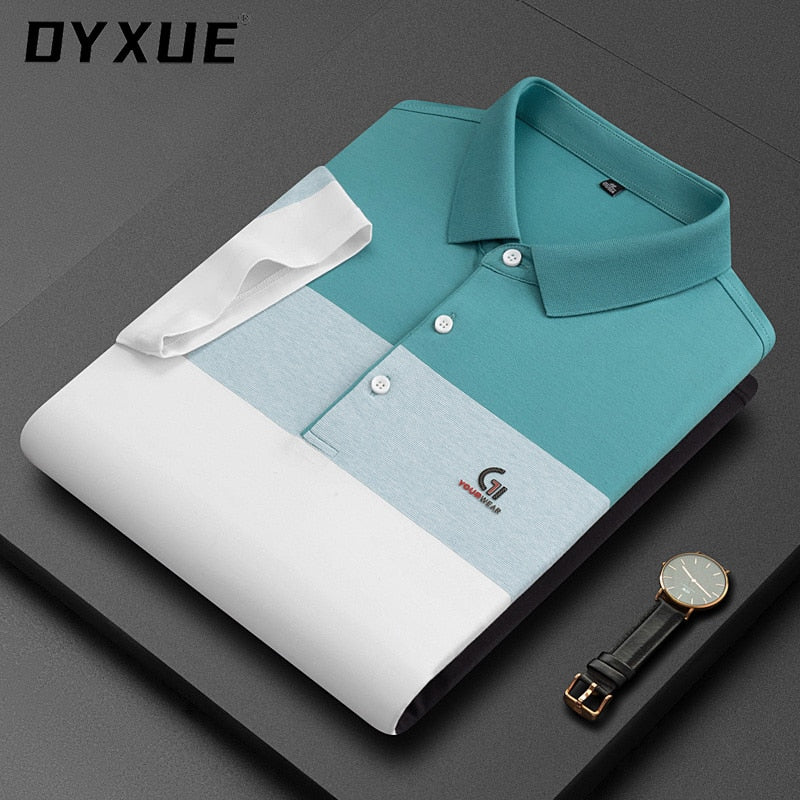 Brand Male Polo Shirt T-shirts for Men Designer Logo Short Sleeve High-quality Cotton Top - lecapmode