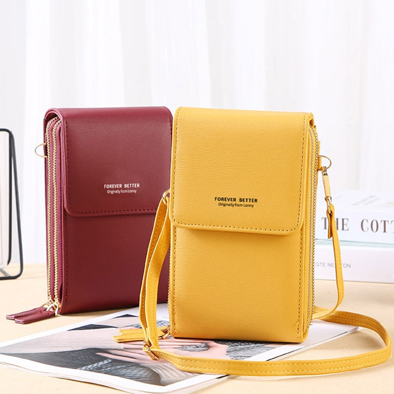 Mini PU Leather Phone Crossbody Bags for Women 2021 Summer Lady Shoulder Handbag Purse - lecapmode