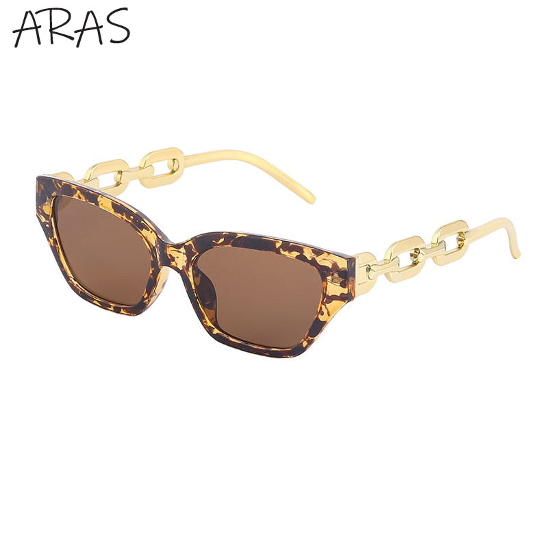 Women Sunglasses Trend Cat eye Chain Leg 2022 Luxury Brand Sun Glasses For Ladies - lecapmode