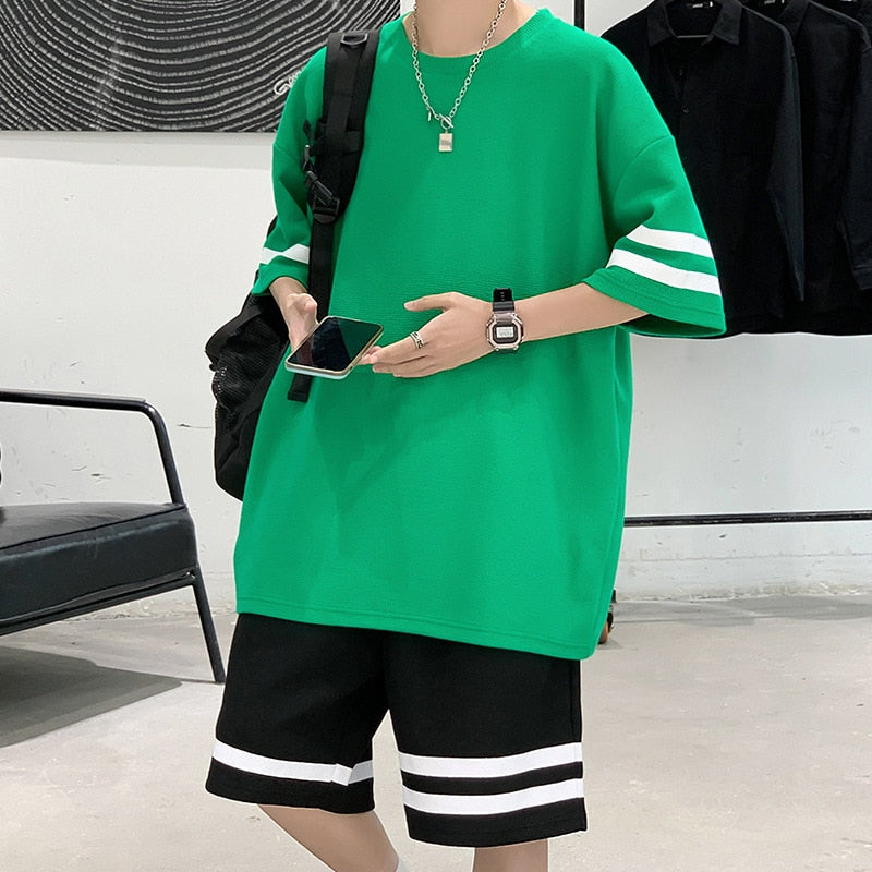 Brand Clothes For Men Short Sets Summer Fashion Streetwear Tracksuit - lecapmode