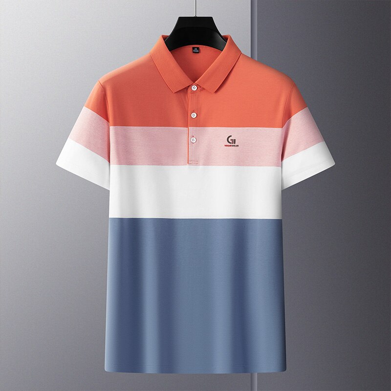 Brand Male Polo Shirt T-shirts for Men Designer Logo Short Sleeve High-quality Cotton Top - lecapmode