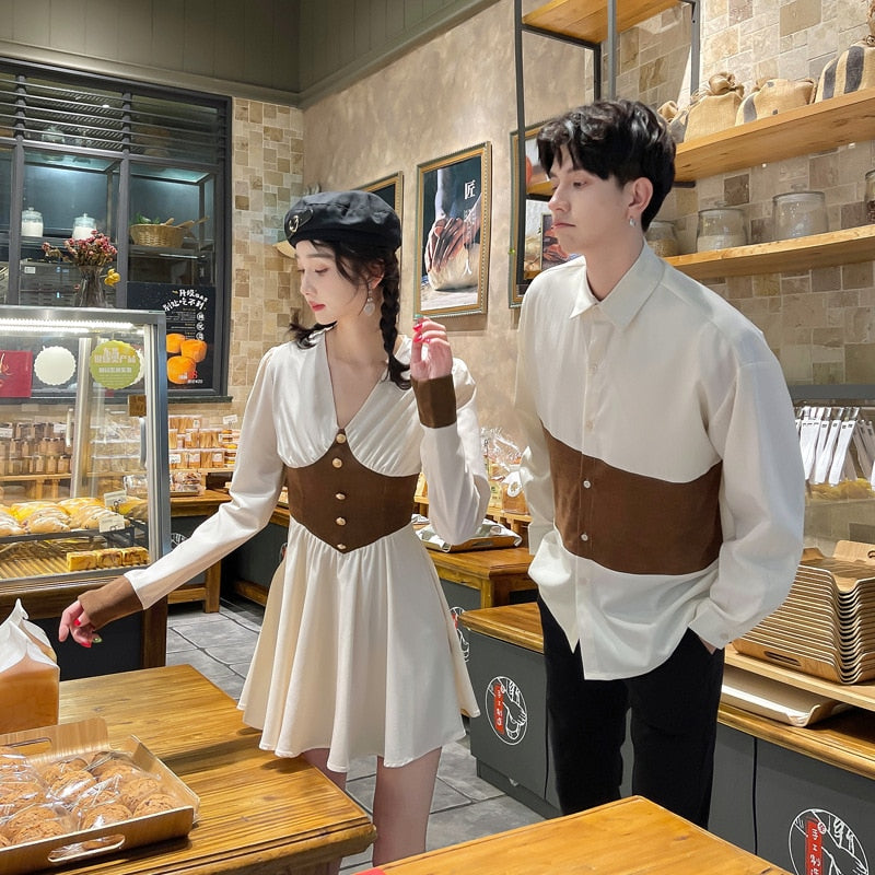 Couple Matching Clothes Summer Korean Fashion Style Vacation Women Men Outfit - lecapmode