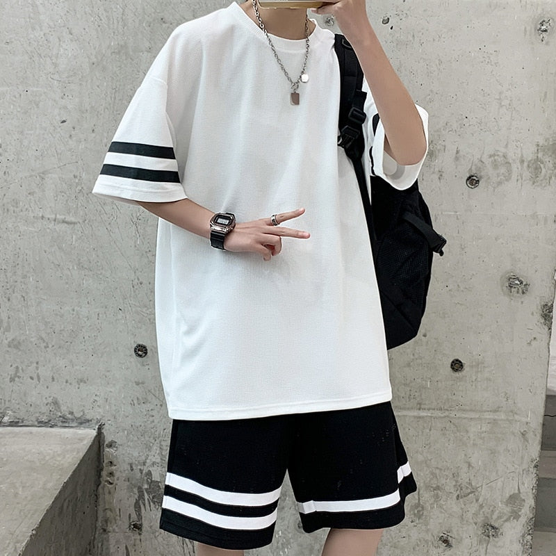 Brand Clothes For Men Short Sets Summer Fashion Streetwear Tracksuit - lecapmode