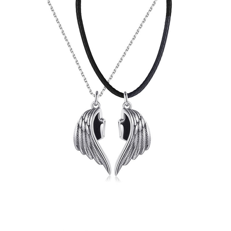 1Pair Magnetic Couple Heart Pendant Necklace For Men Women Gift - lecapmode