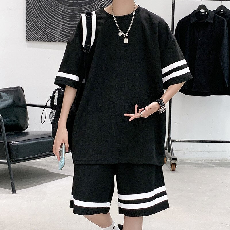 Brand Clothes For Men Short Sets Summer Fashion Streetwear Tracksuit - lecapmode