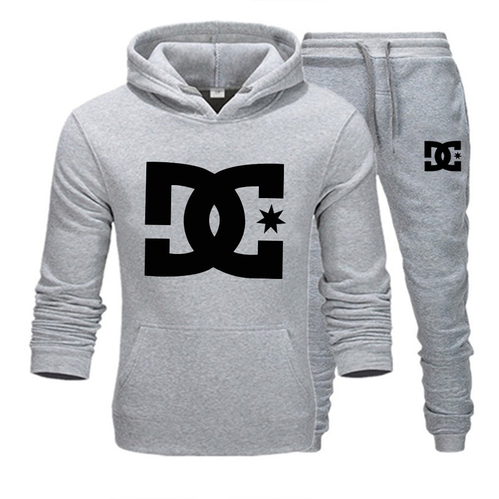 2022 Autumn and Winter Tracksuit Men 2 Pieces Set Sweatshirt + Sweatpants - lecapmode