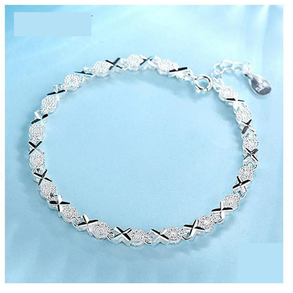 925 Sterling Silver Fashion Zircon Bracelet Chain For Women Bangle Jewelry