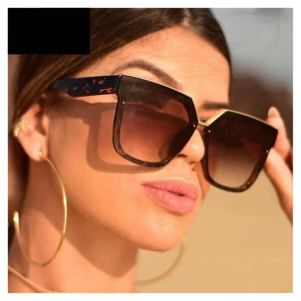 2021 Oversized Sunglasses Women Square Luxury Glasses